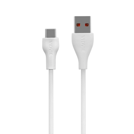 Ładowarka sieciowa 2XUSB 2.4A + kabel TYP C VIDVIE PLE245 biała